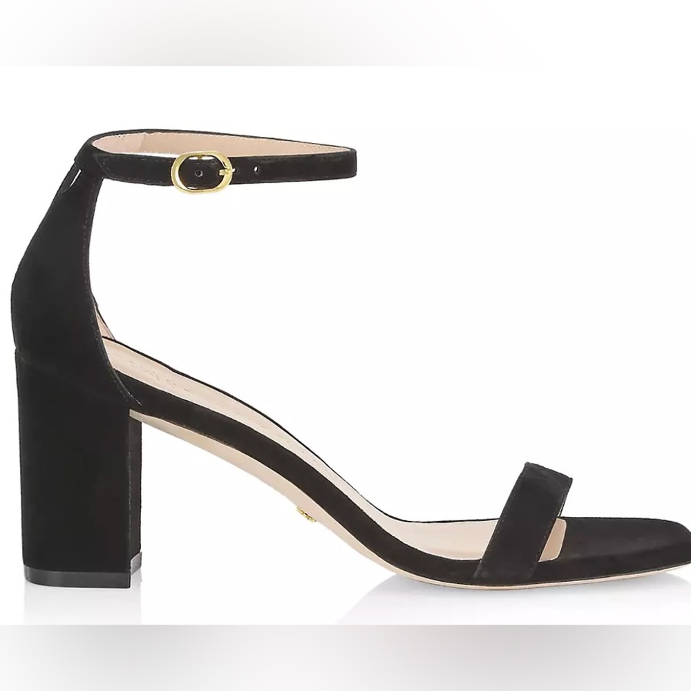 Stuart Weitzman Nudistcurve Suede Ankle-Strap Sandals Size 7